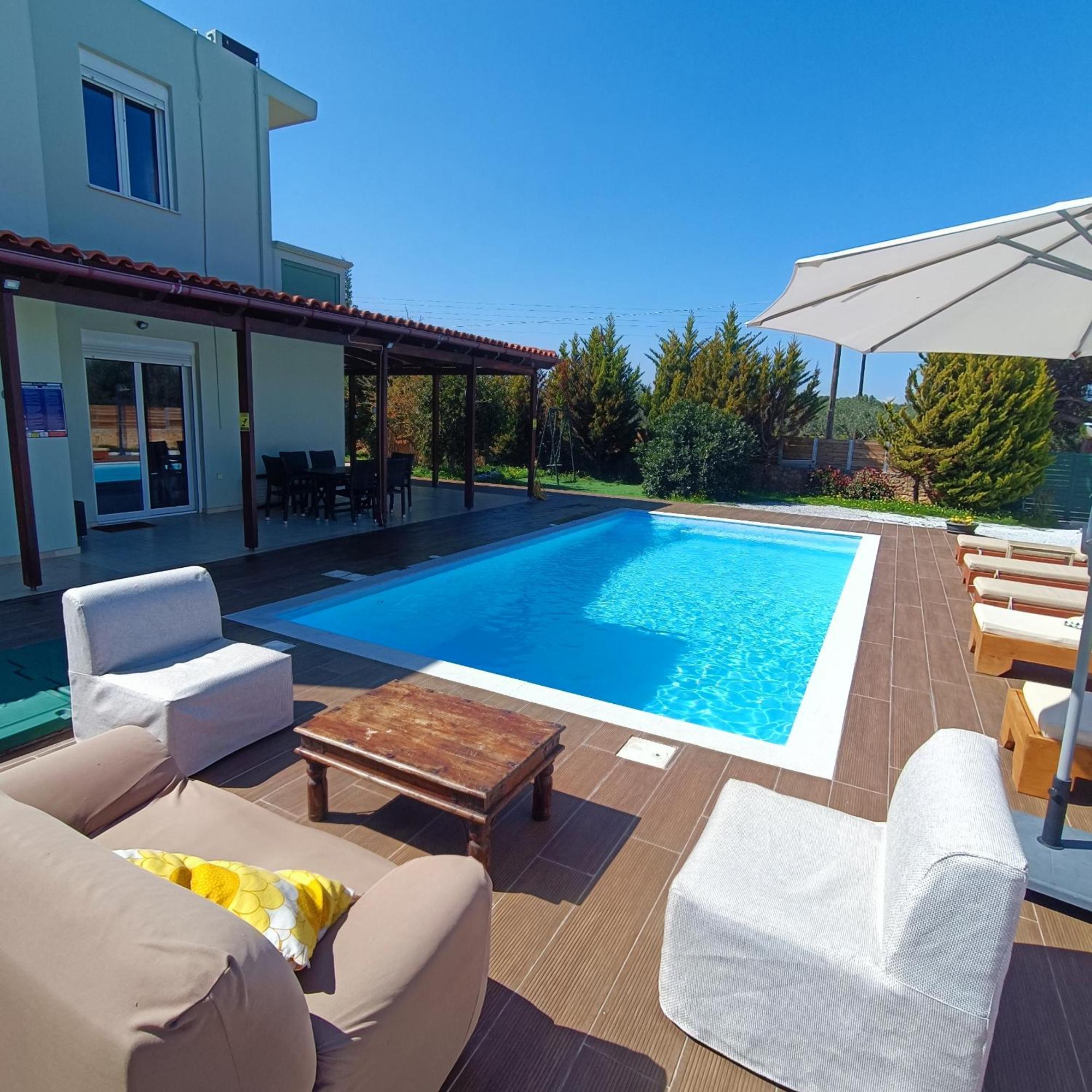 Drosoula Villa 3Bdr Private Swimming Pool Хорафакия Экстерьер фото
