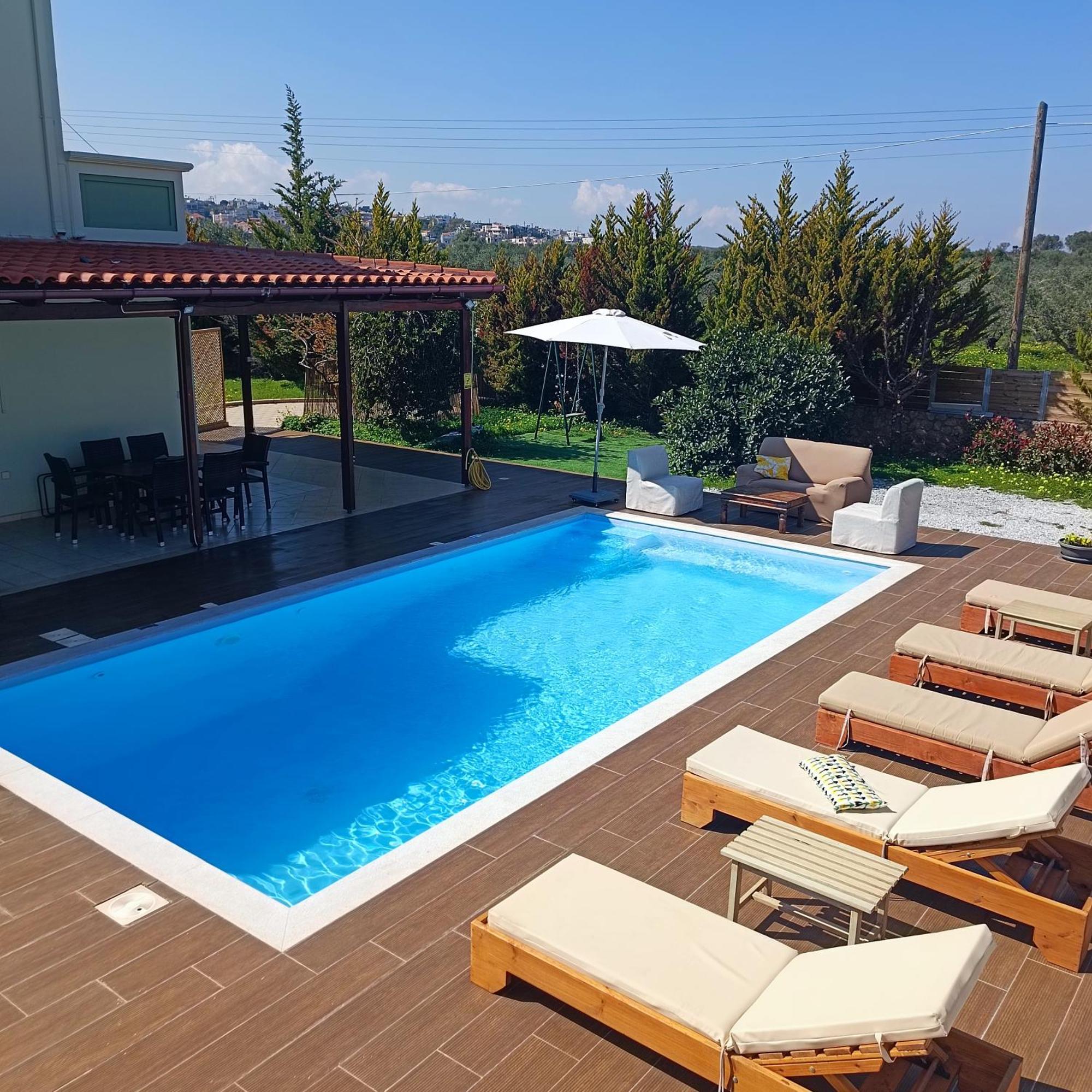 Drosoula Villa 3Bdr Private Swimming Pool Хорафакия Экстерьер фото